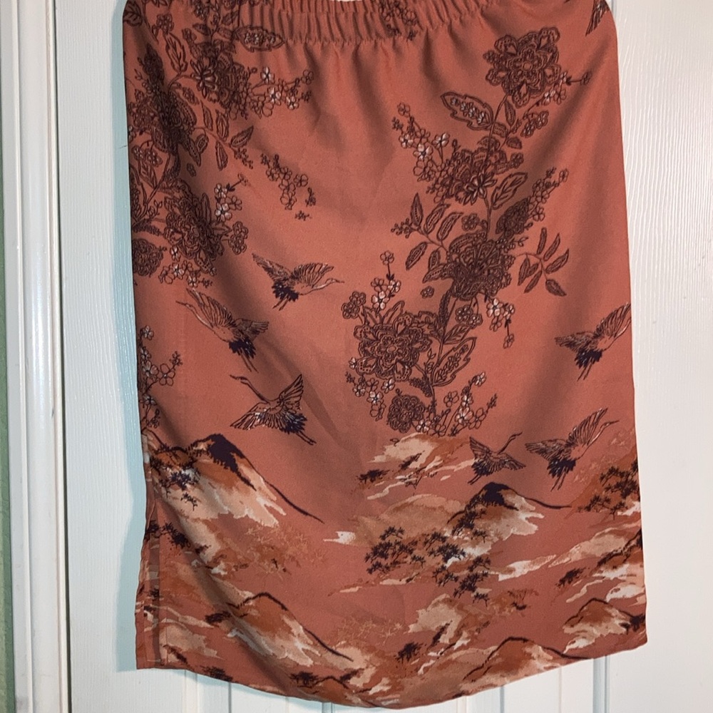 Pleione - Pencil Autumn Pattern Skirt, Size Medium, NWOT